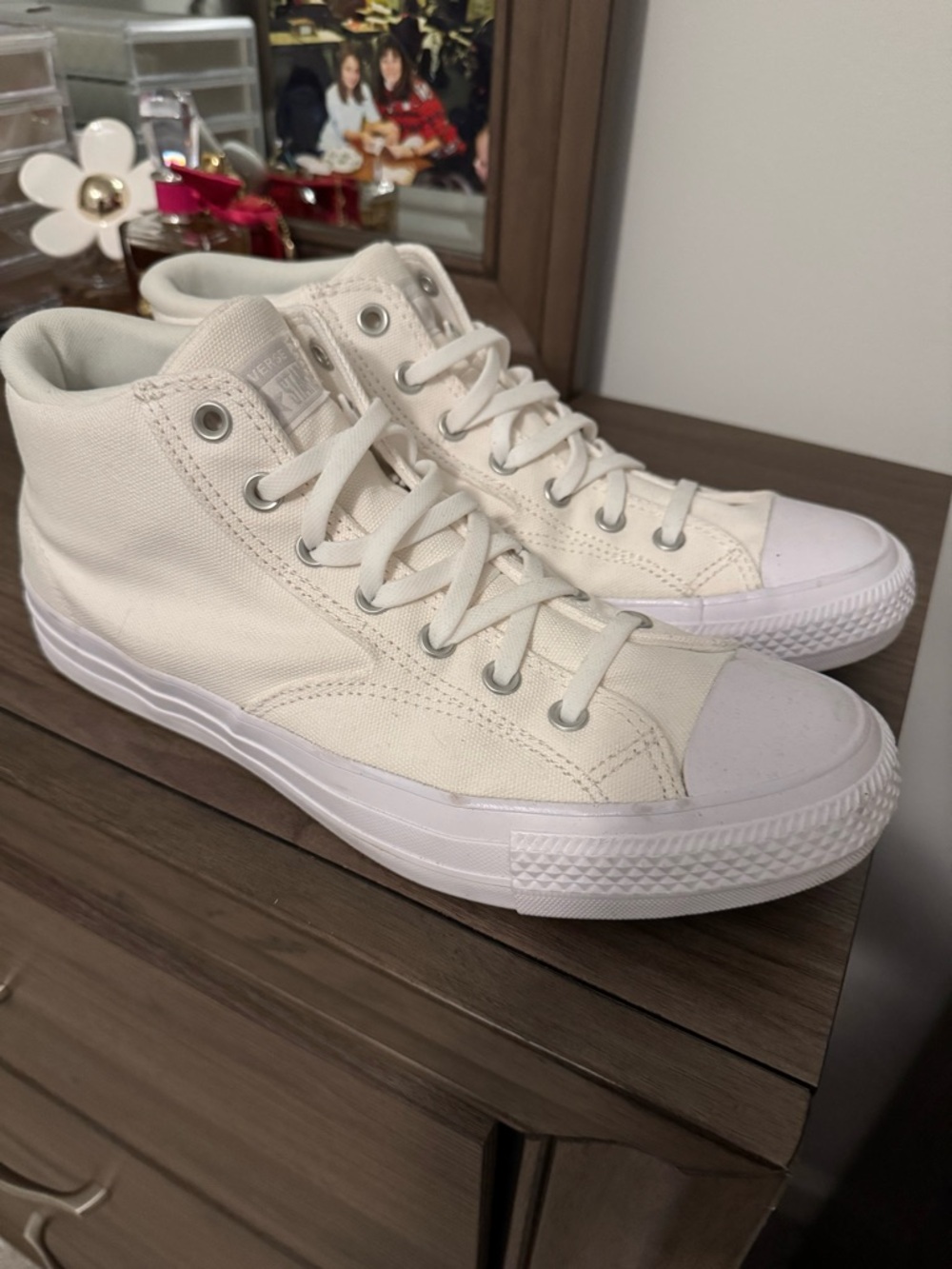Converse Off-White High-Top Canvas Sneakers